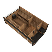 SaunaLife 8 Person Cube Series Luxury Outdoor Sauna with Changeroom