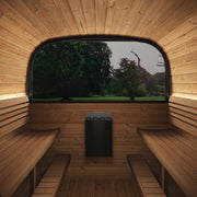 SaunaLife 8 Person Cube Series Luxury Outdoor Sauna with Changeroom