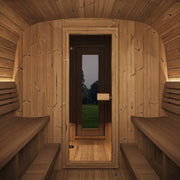 SaunaLife 8 Person Cube Series Luxury Outdoor Sauna with Changeroom