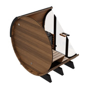 Finnmark FD-6 Outdoor Hybrid Infrared and Traditional 4-Person Cedar Barrel Sauna