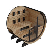 Finnmark FD-7 Outdoor Hybrid Infrared and Traditional 4-Person Thermo-Aspen Barrel Sauna