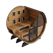 Finnmark FD-6 Outdoor Hybrid Infrared and Traditional 4-Person Cedar Barrel Sauna