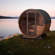 Finnmark FD-7 Outdoor Hybrid Infrared and Traditional 4-Person Thermo-Aspen Barrel Sauna
