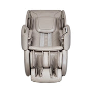 The Titan Grande XL 3D Massage Chair by Titan, shown against a white background, features a modern beige design with padded armrests, footrests, and headrest, offering full body massage and zero-gravity recline for ultimate relaxation.