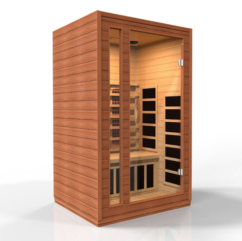 Dynamic Cardoba 2 Person Full Spectrum Infrared Sauna - Canadian Hemlock