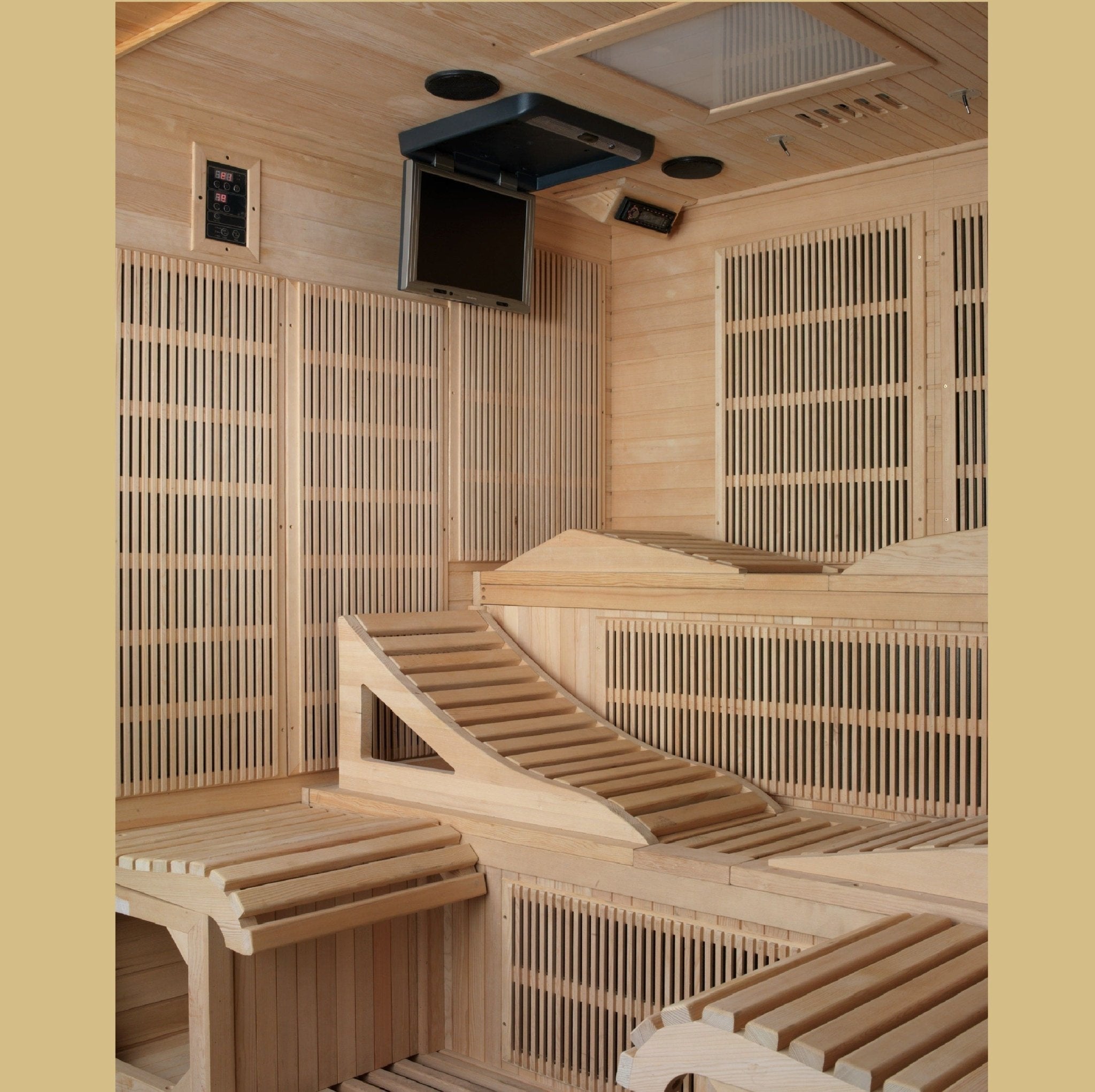 Dynamic Monaco 6-person Ultra Low EMF (Under 3MG) FAR Infrared Sauna (Canadian Hemlock) - Lotus Massage Chairs