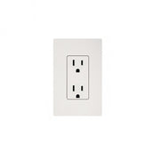 A standard white double electrical wall outlet with two sockets is ideal for powering home essentials like the Golden Designs Dynamic Santiago 2-person Low EMF FAR Infrared Sauna (Canadian Hemlock).