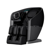 The Osaki Flagship Duo Massage Chair by Osaki is a modern black luxury chair with multi-zone leg, arm, and back padding, a built-in armrest control panel, and advanced AI massage technology, shown on a white background.