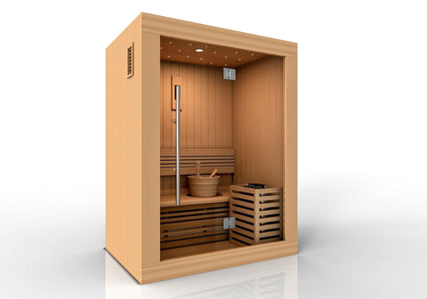Golden Designs Sundsvall Edition 2 Person Traditional Steam Sauna - Canadian Red Cedar