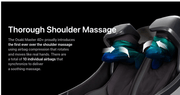 Osaki OP-4D Master massage chair with a mask placed on the seat, highlighting its advanced muscle tension detection and zero gravity reclining features.