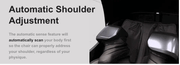Beside the text, the Osaki OP-Ai Xrest 4D+ Massage Chair is shown with adjustable shoulder pads, highlighting its Ai Series Technology for automatic shoulder adjustment and scanning to ensure personalized comfort.