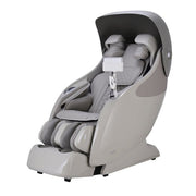 Osaki OP-Ai Xrest 4D+ Massage Chair features a white cover, showcasing advanced massage technology and ergonomic design for comprehensive shoulder and lumbar relief.