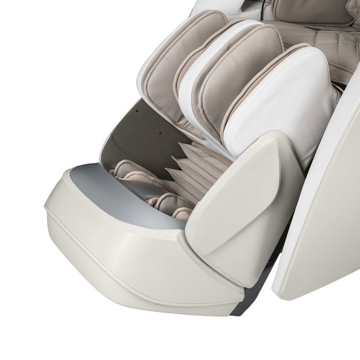 Osaki OS-Pro 4D DuoMax Massage Chair close-up, showcasing multiple massage rollers and intricate design features for personalized relaxation and therapy.