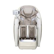 Osaki OS-Pro 4D DuoMax Massage Chair with attached touch screen device, featuring advanced 4D+3D mechanisms and intelligent sensors for personalized massages.