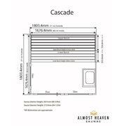 Almost Heaven Cascade 4 Person Indoor Sauna