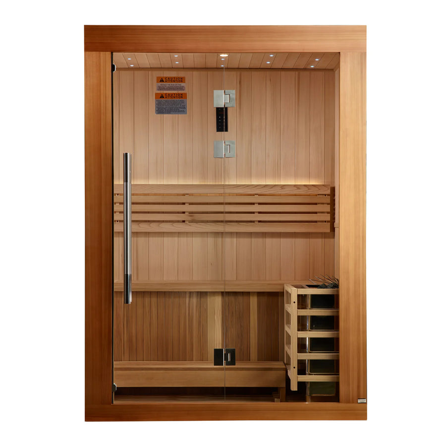 Golden Designs Sundsvall Edition 2 Person Traditional Steam Sauna - Canadian Red Cedar