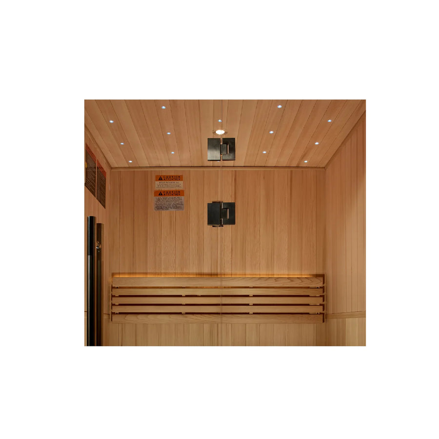Golden Designs Sundsvall Edition 2 Person Traditional Steam Sauna - Canadian Red Cedar