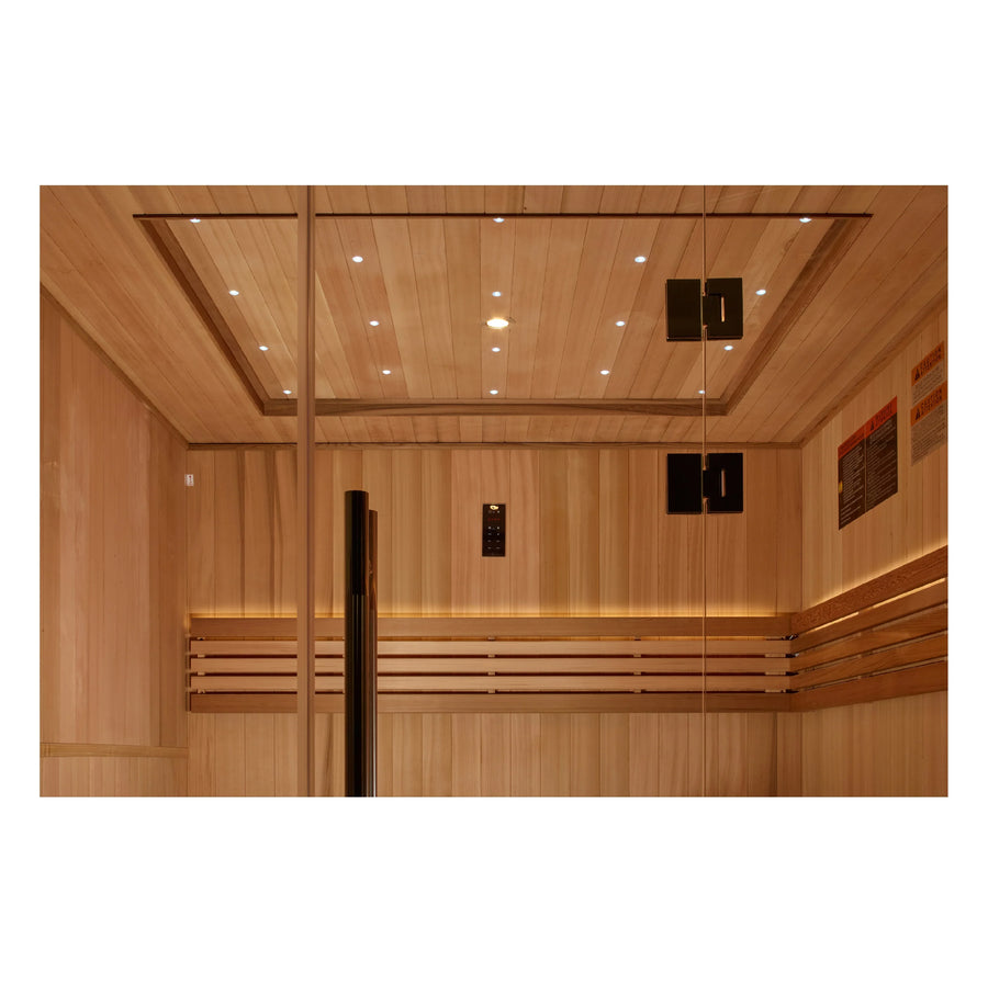 Golden Designs 2025 Osla Edition 6 Person Traditional Steam Sauna - Canadian Red Cedar