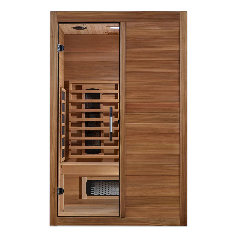 Maxxus S-Line 2-Person Full Spectrum Near Zero EMF FAR Indoor Infrared Sauna + Red Light Therapy