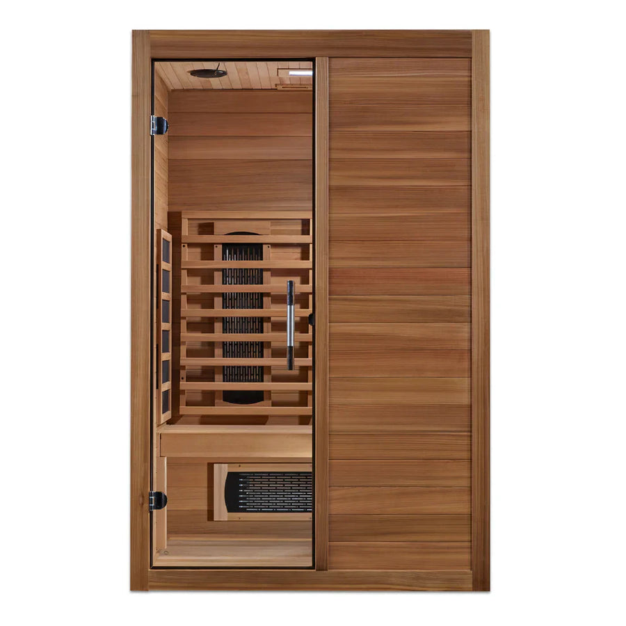 Maxxus S-Line 2-Person Full Spectrum Near Zero EMF FAR Indoor Infrared Sauna + Red Light Therapy