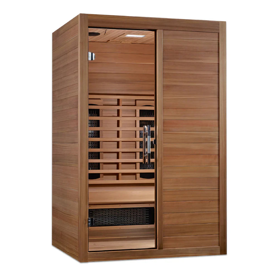 Maxxus S-Line 2-Person Full Spectrum Near Zero EMF FAR Indoor Infrared Sauna + Red Light Therapy