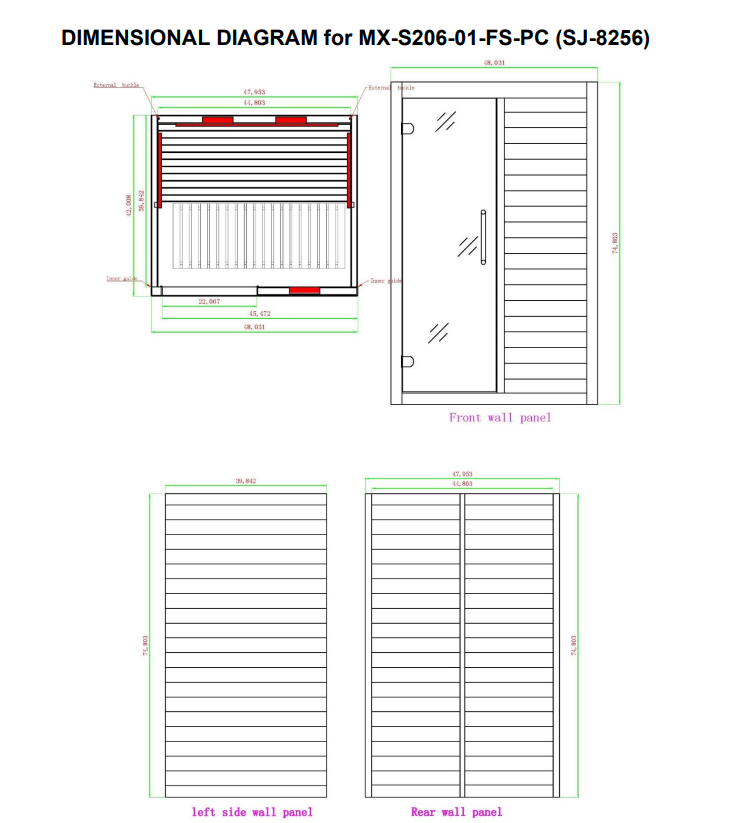 Maxxus S-Line 2-Person Full Spectrum Near Zero EMF FAR Indoor Infrared Sauna + Red Light Therapy