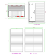 Maxxus S-Line 3-Person Full Spectrum Near Zero EMF FAR Indoor Infrared Sauna + Red Light Therapy