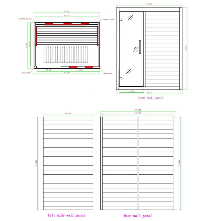 Maxxus S-Line 3-Person Low EMF FAR Indoor Infrared Sauna + Red Light Therapy