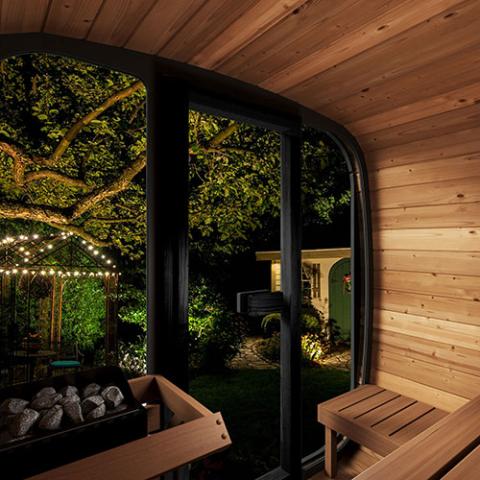 SaunaLife CL5G, 4 Person Cube-Series Outdoor Home Sauna