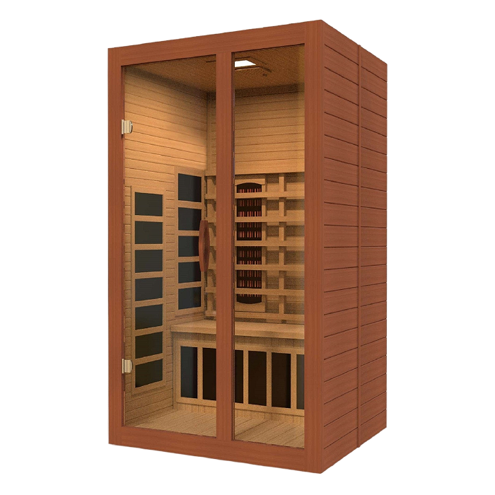 Dynamic Santiago 2 Person Full Spectrum Infrared Sauna - Canadian Hemlock