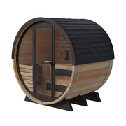 Finnmark FD-7 Outdoor Hybrid Infrared and Traditional 4-Person Thermo-Aspen Barrel Sauna