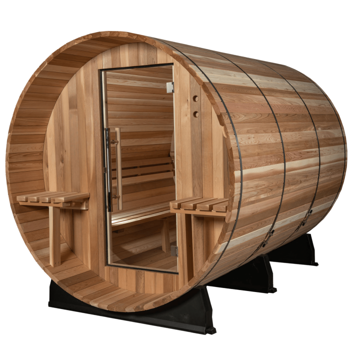 Almost Heaven Charleston 4 Person Canopy Barrel Sauna