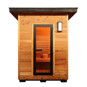 SunRay Seneca 3-Person Contemporary Outdoor Sauna With Harvia Heater