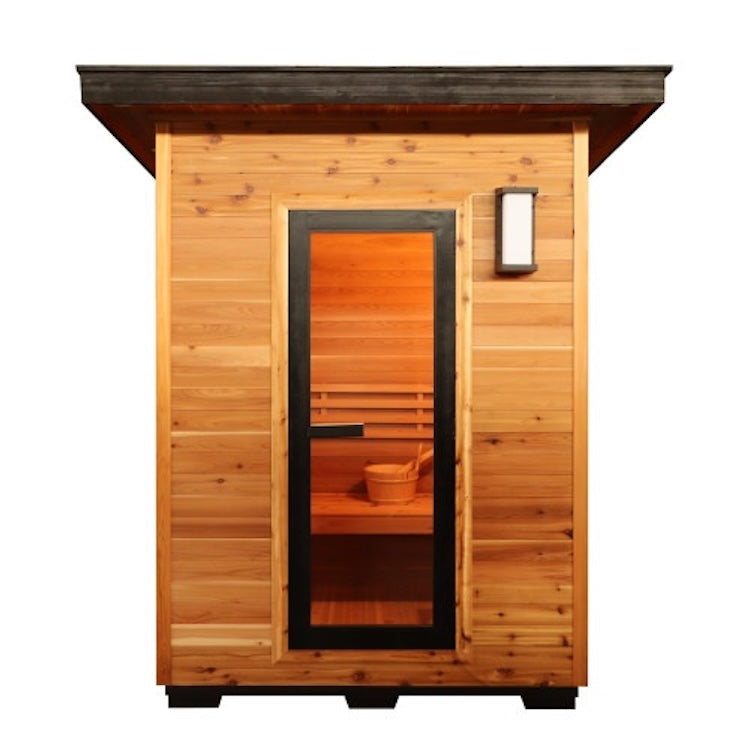 SunRay Seneca 3-Person Contemporary Outdoor Sauna With Harvia Heater