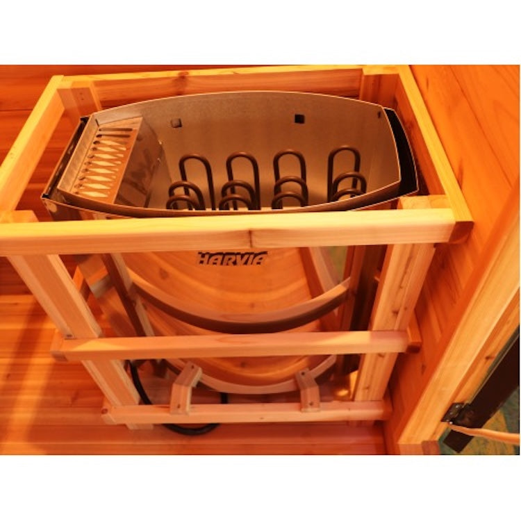 SunRay Seneca 3-Person Contemporary Outdoor Sauna With Harvia Heater