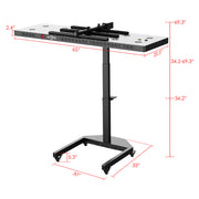 The RLT Home Total Spectrum ELITE Red Light Therapy Panel by RLT Home is a professional-grade red light therapy device on wheels, with adjustable height (34.2-69.3 in) and labeled dimensions: top plate 65x20.5x2.4 in, base 33x34.2 in.