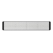The RLT Home Total Spectrum ULTRA Red Light Therapy Panel by RLT Home is designed for kitchen use and full-body wellness, featuring a rectangular shape with black borders and a grid of small, round light-emitting holes.
