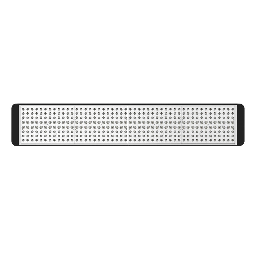 The RLT Home Total Spectrum ULTRA Red Light Therapy Panel by RLT Home is designed for kitchen use and full-body wellness, featuring a rectangular shape with black borders and a grid of small, round light-emitting holes.
