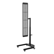 The RLT Home Total Spectrum ULTRA (7 Wave 480 LEDs) is a tall, rectangular red light therapy panel with a black frame on a wheeled, adjustable-height stand, ideal for medical or full-body wellness use.