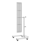 The RLT Home Total Spectrum ULTRA (7 Wave 480 LEDs) is a tall, rectangular red light therapy panel on a white mobile stand with wheels, adjustable height, and sturdy base for full-body wellness.