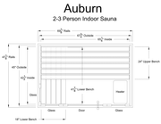 Almost Heaven Auburn 2 - 3 Person Indoor Sauna - LuxeWell Life