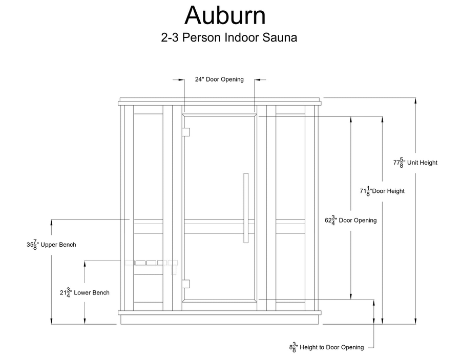 Almost Heaven Auburn 2 - 3 Person Indoor Sauna - LuxeWell Life