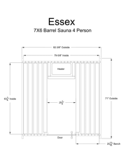 Almost Heaven Essex 4 Person Barrel Sauna - LuxeWell Life