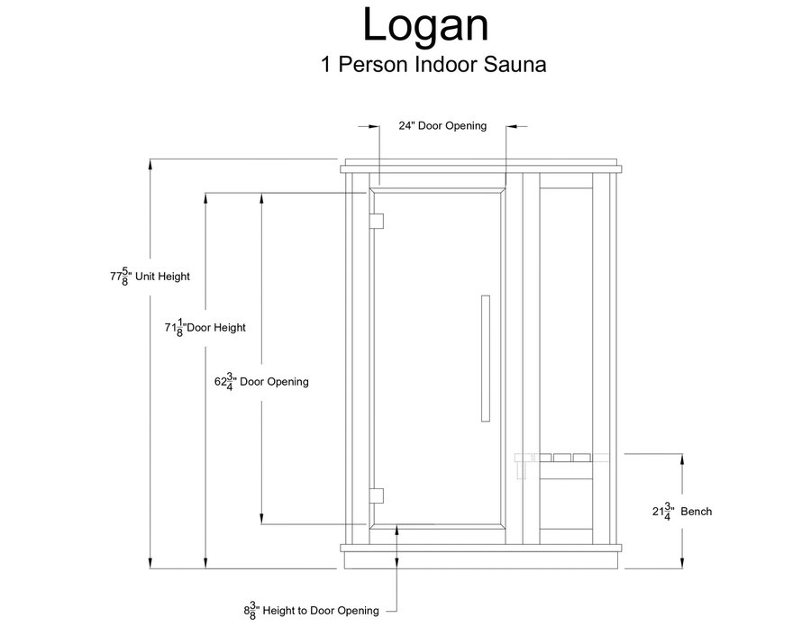 Almost Heaven Logan 1 Person Indoor Sauna - LuxeWell Life