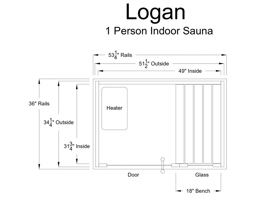 Almost Heaven Logan 1 Person Indoor Sauna - LuxeWell Life