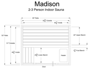 Almost Heaven Madison 2 - 3 Person Indoor Sauna - LuxeWell Life