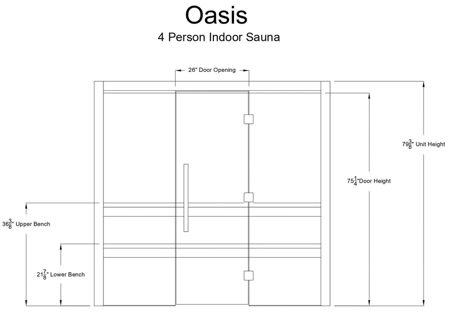 Almost Heaven Oasis 4 Person Indoor Sauna - LuxeWell Life