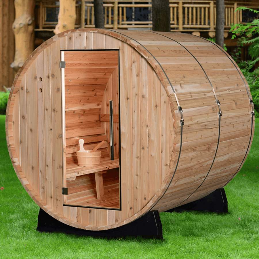 Almost Heaven Pinnacle 4 Person Barrel Sauna - LuxeWell Life
