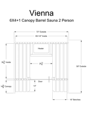 Almost Heaven Vienna 2 Person Canopy Barrel Sauna - LuxeWell Life