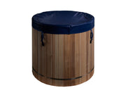 Dynamic Cold Therapy Barrel 304 Stainless Steel Cold Plunge Tub with Premium Pacific Cedar Exterior and Cover for Muscle Recovery and Inflammation Reduction by Osaki, Titan, Golden Designs, Maxxus.